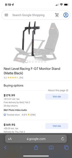 F-GT Monitor Stand Next Level Racing