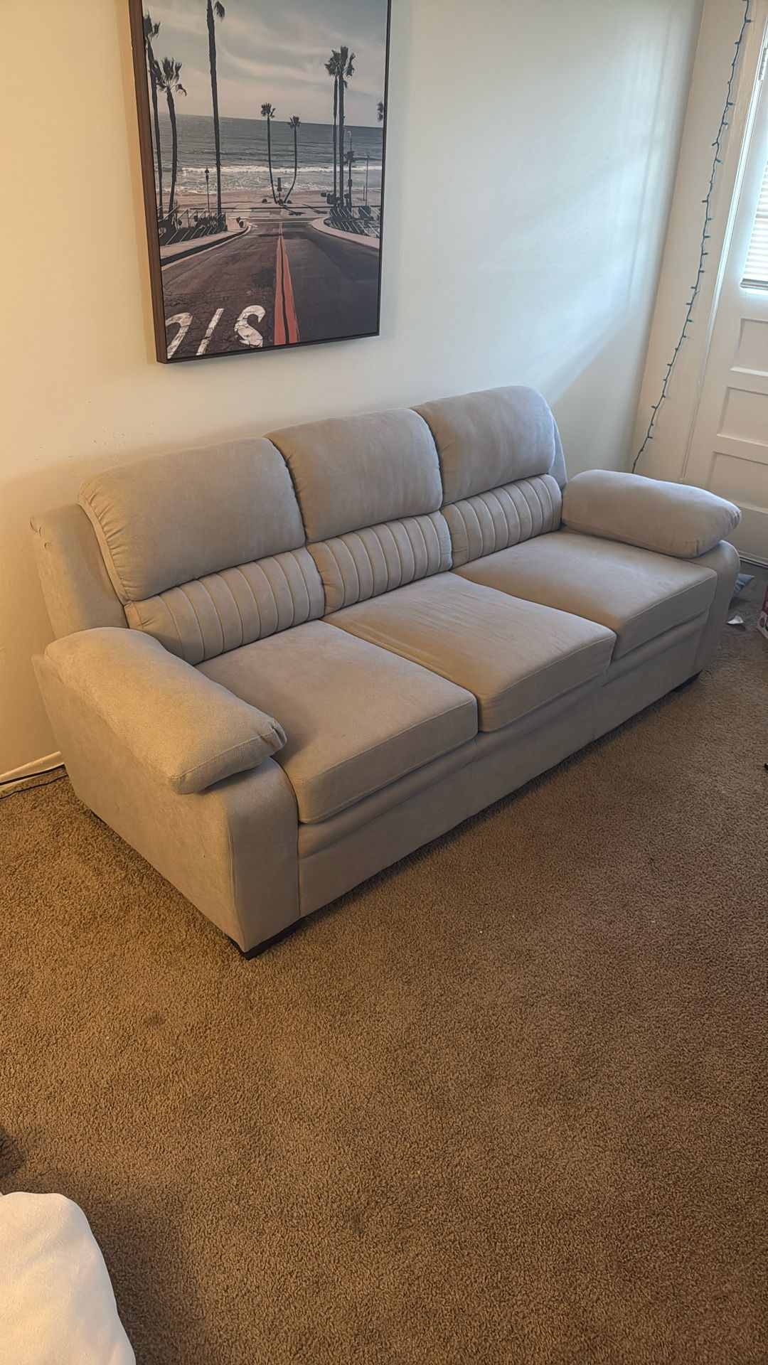 Gray sofa -Raymour & Flanigan