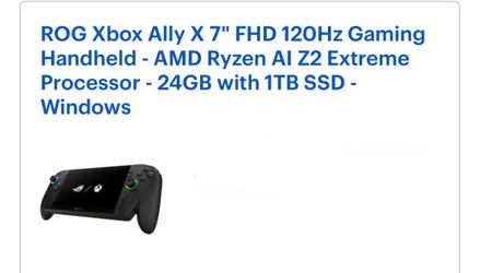 ROG Xbox Ally X 7" FHD 120Hz Gaming Handheld - AMD Ryzen Al Z2 Extreme Processor - 24GB with 1TB SSD -windows