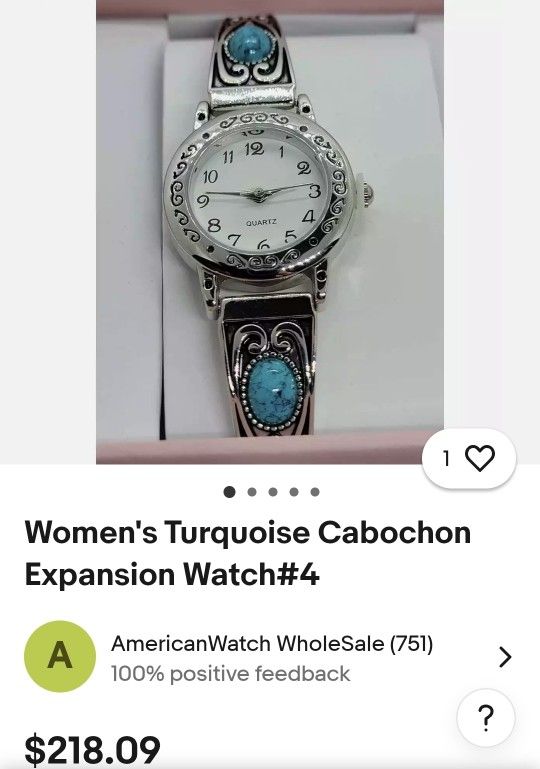 womens turquoise silver stretchband watch