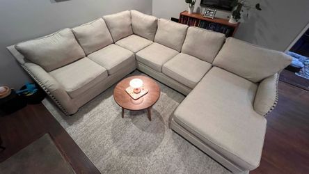 Ashley Luxora 4-Piece Sectional with Chaise – Bisque