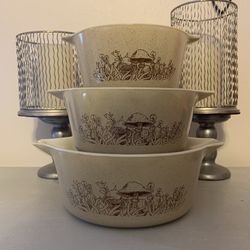 Vintage Pyrex casserole set orders - Forest Fancies