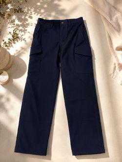 Women Navy Blue Cargo Pants