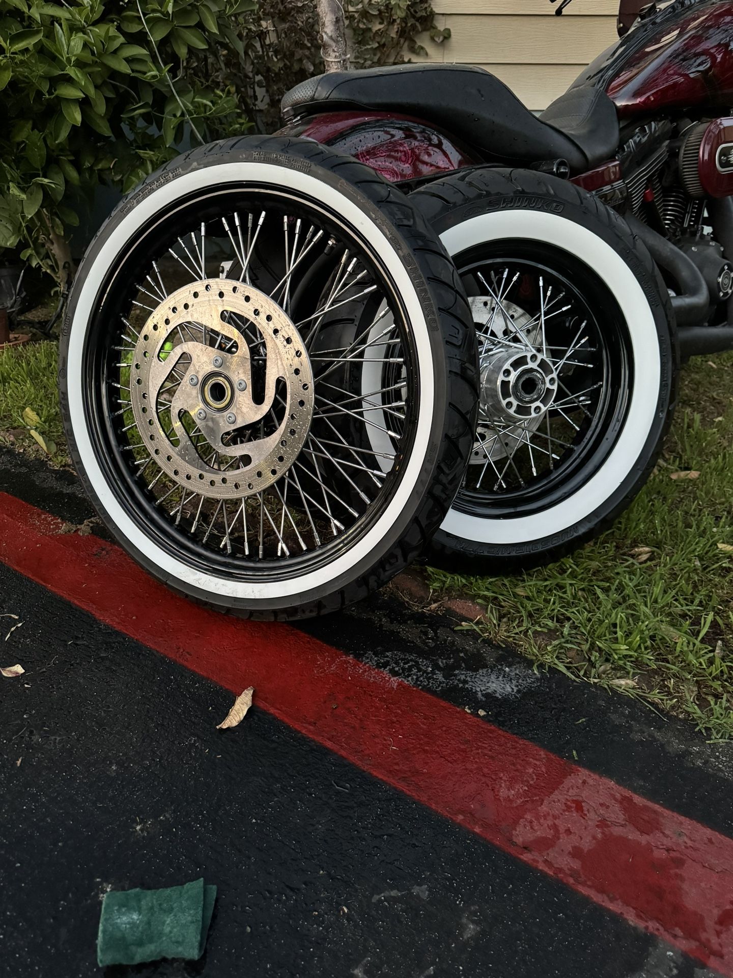 White Rims Harley Harley Davidson Softail Heritage Wheels for Sale in Chino Hills, CA ...