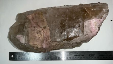 Rare Rose Quartz Crystal Point Massive Specimen 14"