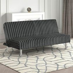 CHARCOAL FABRIC FUTON SOFA ADJUSTABLE BED
