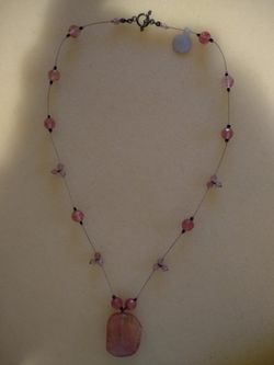 Cherry quartz necklace