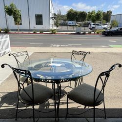 Glass Table And Chairs