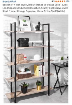 5 Tier Bookcase & Display Stand Like New