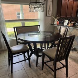 Elegant Round Counter height Kitchen Table 