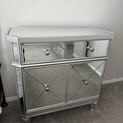Mirror Nightstand/ End Table 