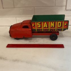 Vintage Banner Sand & Gravel Toy Dump Truck