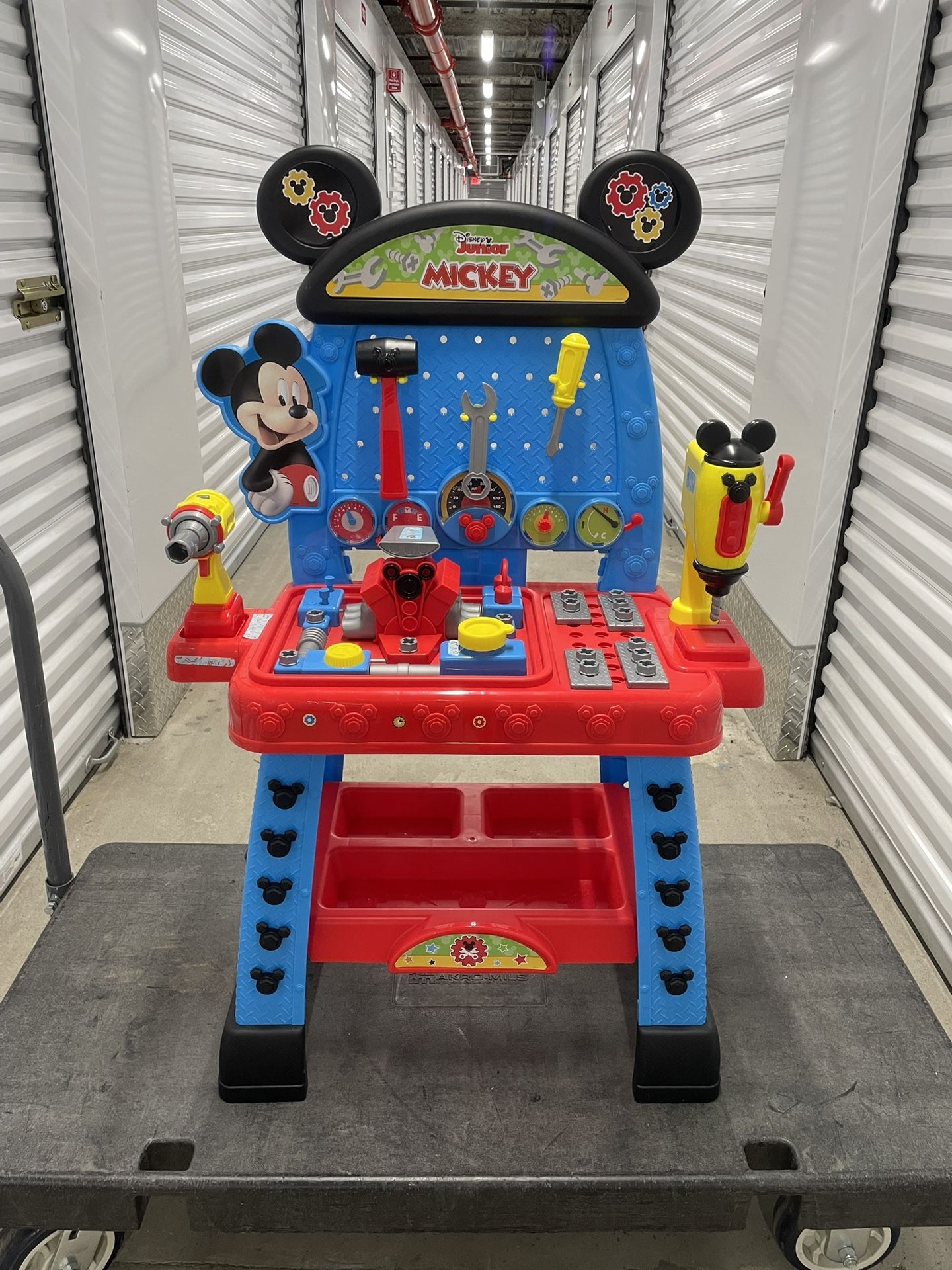 Disney Junior Mickey Mouse Funhouse Workbench, 43-piece Kids Construction Tool Set