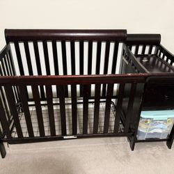 Solid Wood Baby Crib Set 