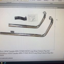 Yamaha Oem Pipes, Long Drag SPE