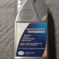 VW 507 TDI GTI full synthetic oil 5w-30 Pento super performance 3