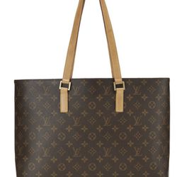 100% Authentic Louis Vuitton Monogram Canvas Luco Brown Tote Bag