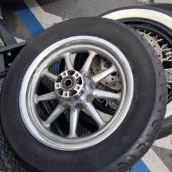 Harley Wagon Whell Rims And Tires $350