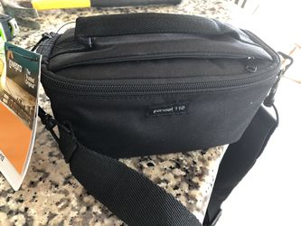 New camera bag with tags