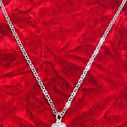 925 ❤️ Silver ❤️ necklace ❤️ With  ❤️ Heart ❤️ Pendan 