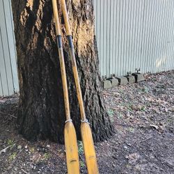 7 Ft Wood Oars With Locks