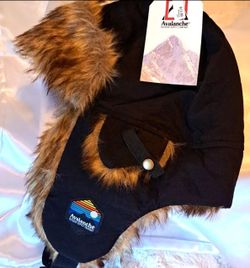 Avalanche Trapper Hat with Faux Fur Trim