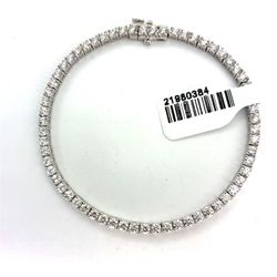 925 Sterling Silver 7” Lab Diamond Tennis Bracelet 7.30g 4CTW 21980384