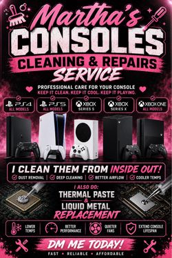 Console Clean Service and Liquid Metal and Thermal Paste Replacement