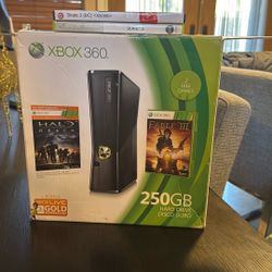 Original Xbox 360 250 GB In The Original Box Plus Two Games