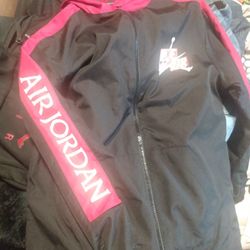 kids Nike air Jordan black red jacket