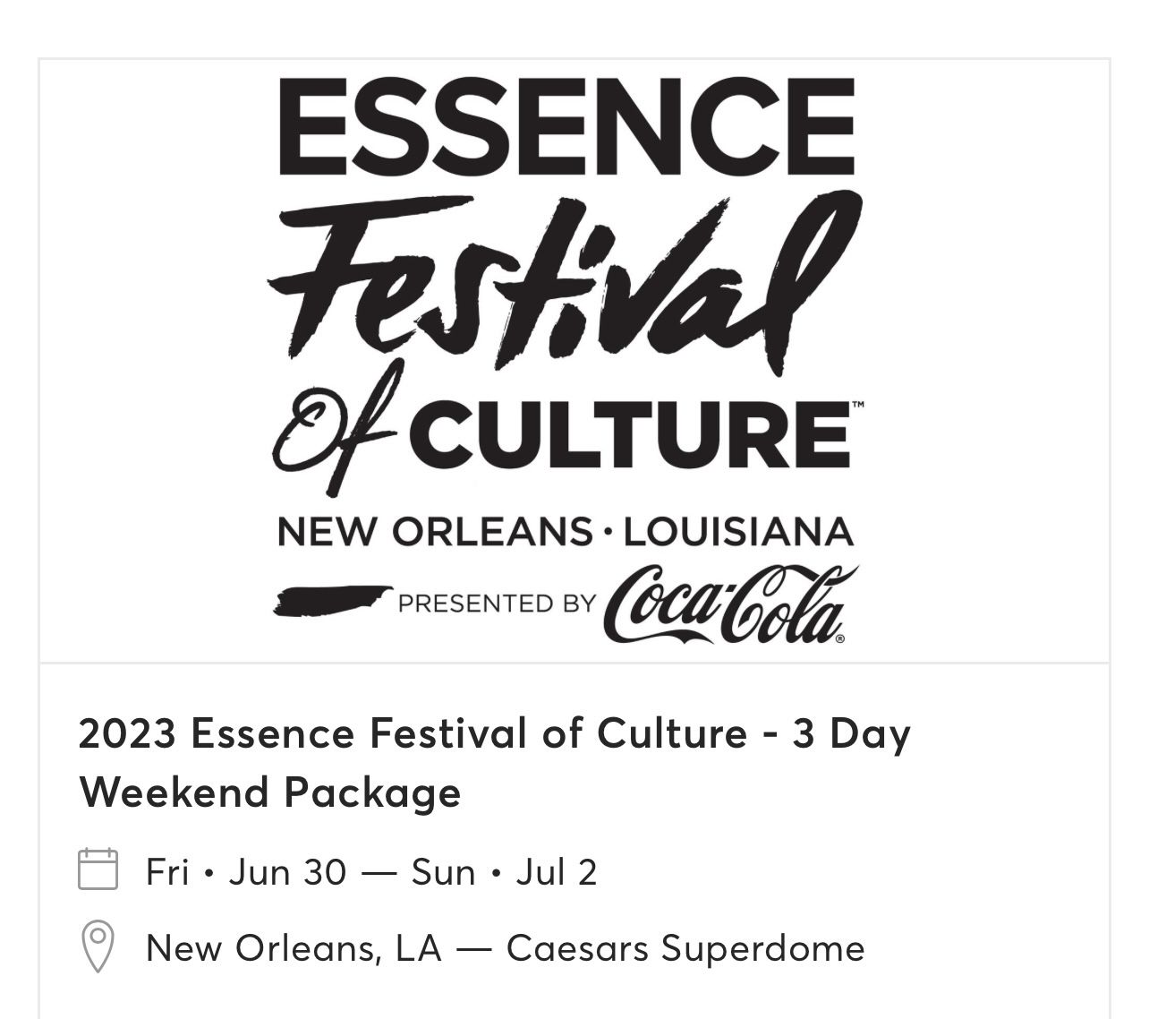 Essence Festival Tickets