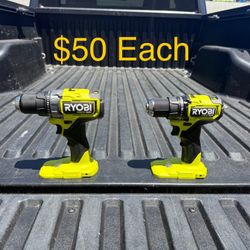 NEW RYOBI ONE+ HP 18V Brushless Cordless 1/2 in. Drill/Driver & RYOBI ONE+ HP 18V Brushless Cordless Compact 1/2 in. Drill/Driver