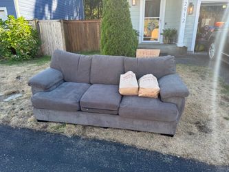 FREE Gray Fabric 3-Seat Sofa Couch