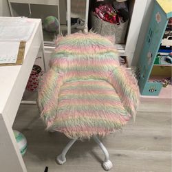 Kids Fur Desk Chair 