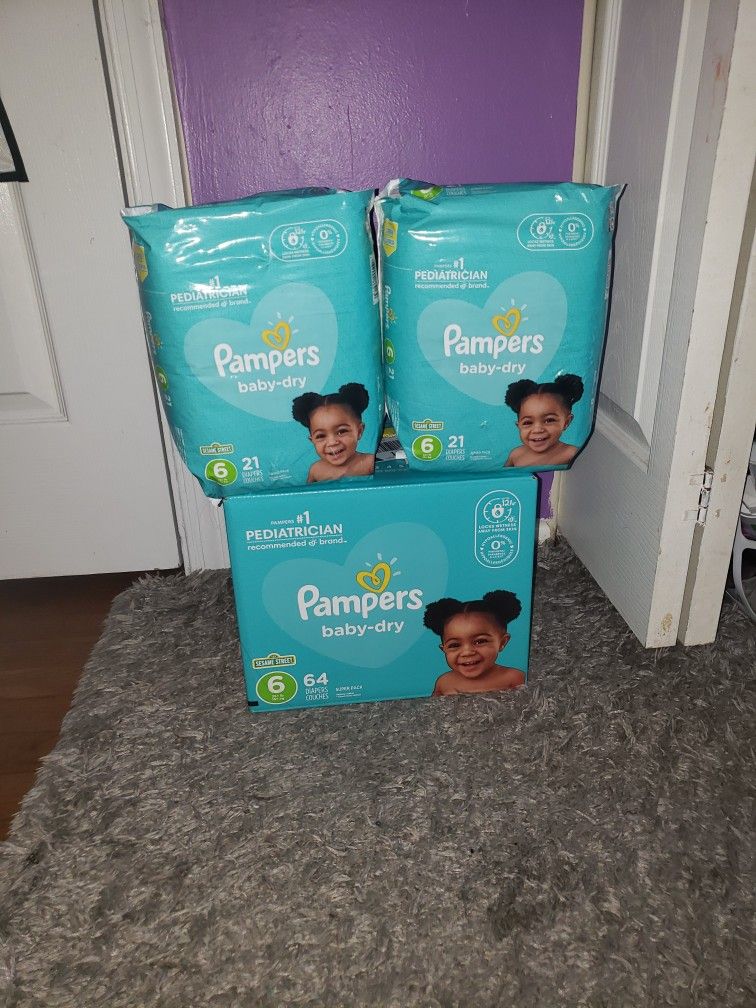 1 Box/2 Jumbo Pack Pampers Baby Dry #6
