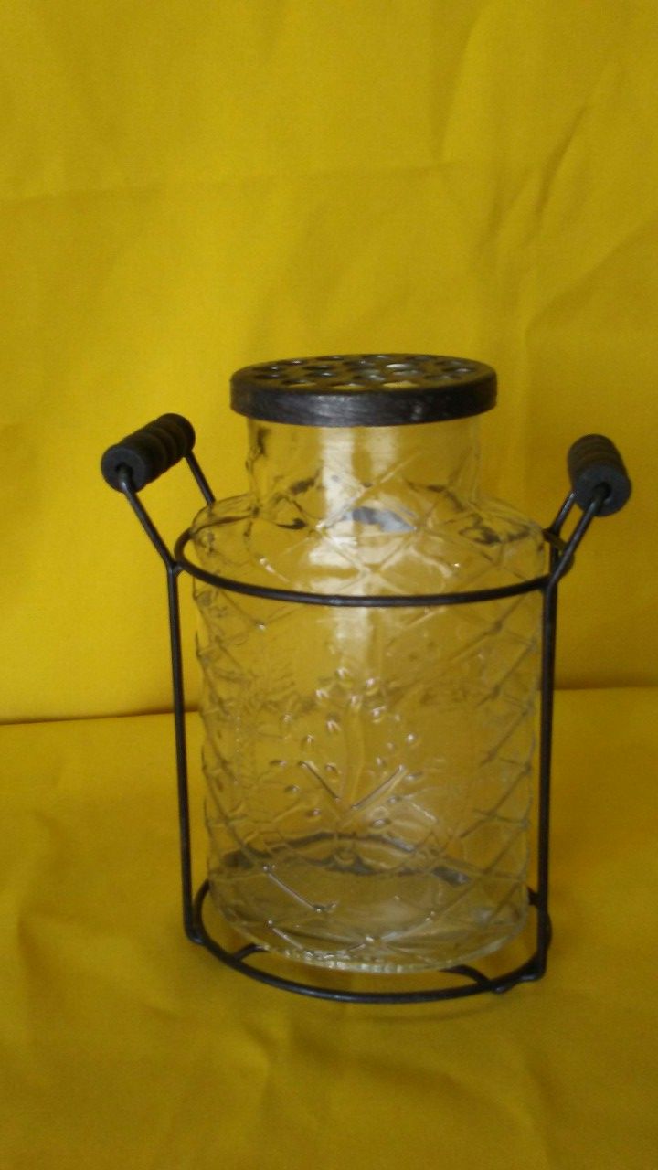 Glass and wire decoration