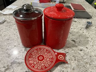 Kitchen Canisters Ceramic and metal