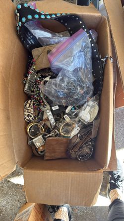 Tons Of New Jewelry And Belts, Great Resale Huge Box All New
