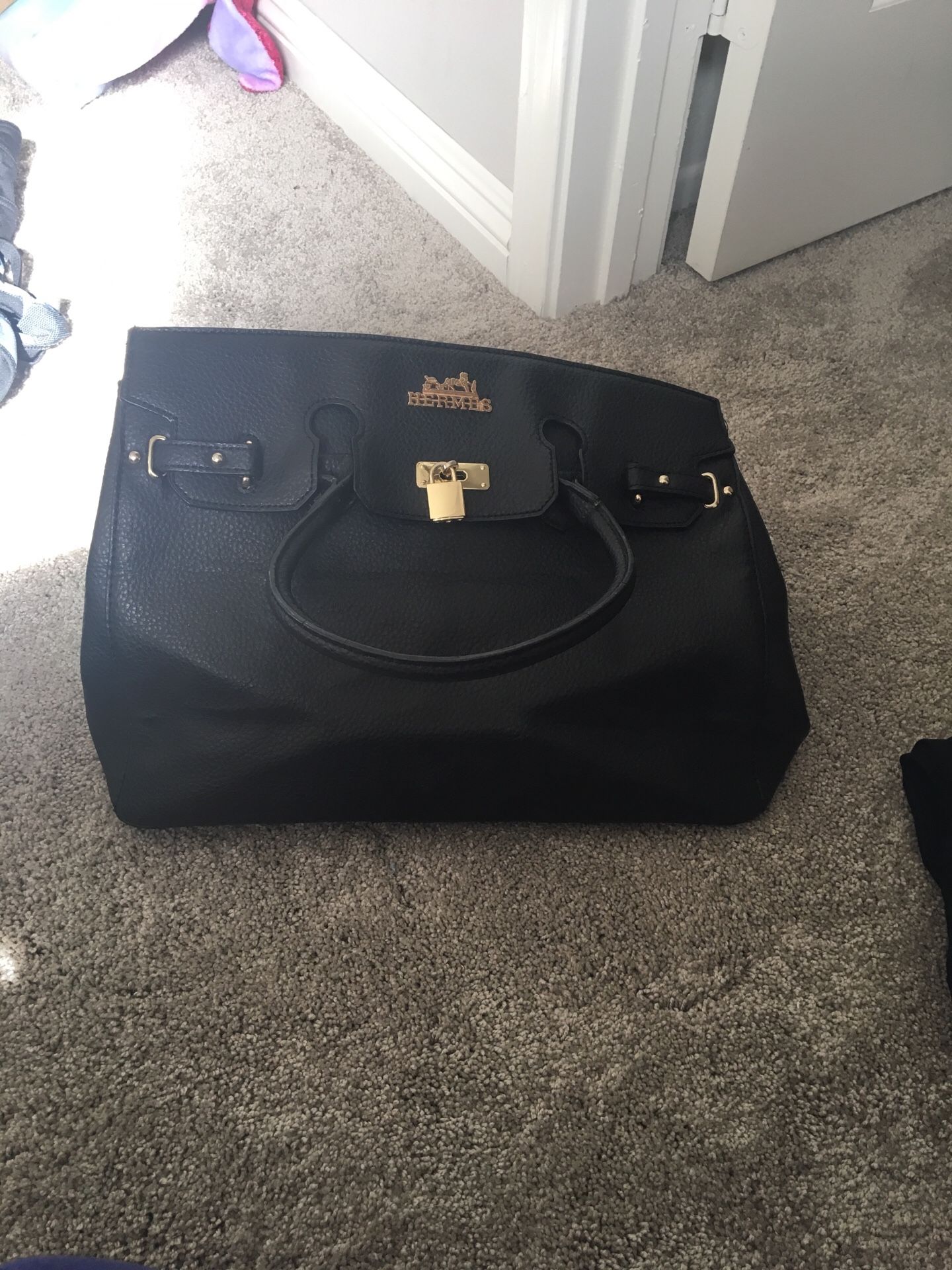 Black big Hermès Birkin bag