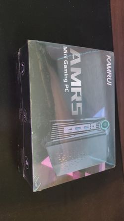 Kamrui AMR5 Mini Gaming PC Desktop Black Type-C USB Audio for Games Office