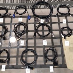  Cords, Power, Monitor: VGA, DVI, HDMI & Mini & Micro, DP & Micro