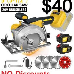 (NEW) Circular Saw 5" 20v 3Ah x2