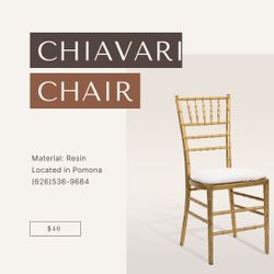 Gold Resin Chiavari Chair 