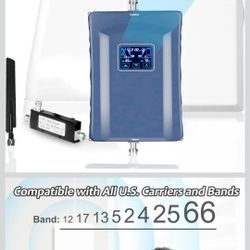 Cell Phone Booster for Home & Multi-Room,Up to 6500 sq ft,Cell Phone Signal Booster for Band 66/25/2/4/5/12/13/17,Boost 5G 4G Data for All U.S. Carrie
