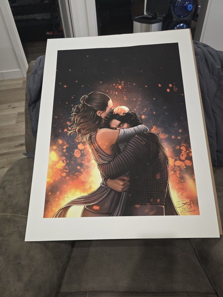Kylo And Rey - Beautiful Art Piece