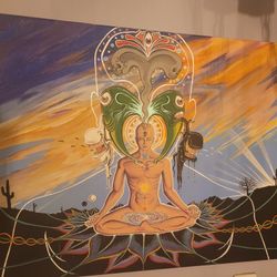 Original Russel King Canvas Painting