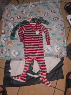 Baby Christmas Footed Pajama Onesie with Tags