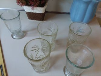 Set of Mismatched Vintage Juice Glasses