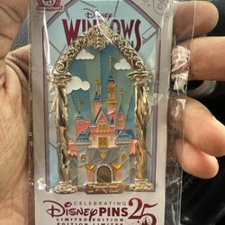 Windows Of Attraction Sleeping Beauty Castle LE 1250 Secret Disney Chaser Pin