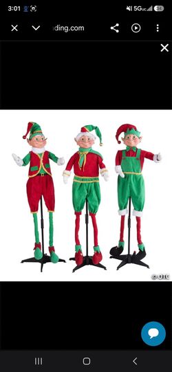 Classic Christmas  Elves  Decoration Set